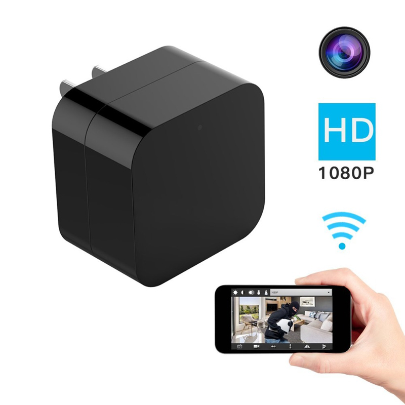 Night Vision 1080P Wifi Nanny Cam Wall Charger Hidden Spy Cameras